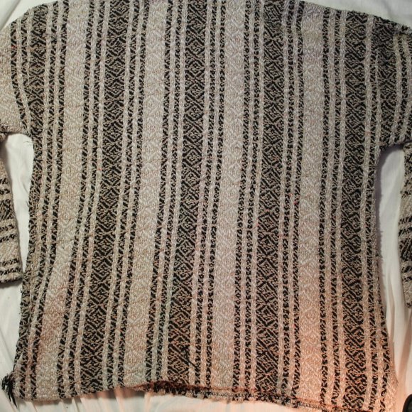 Baja knit hippie hoodie poncho - Picture 9 of 10